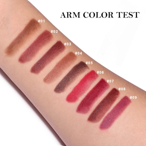 Maroon Gradient Matte Lip Liner Pencil Crayon for Women - Waterproof Smudge-Proof Kissproof Long-Wear Lip Pencil, Flawless Contour Ombre Effect Lip Crayon, Creamy Pigmented Lip Liner 05#