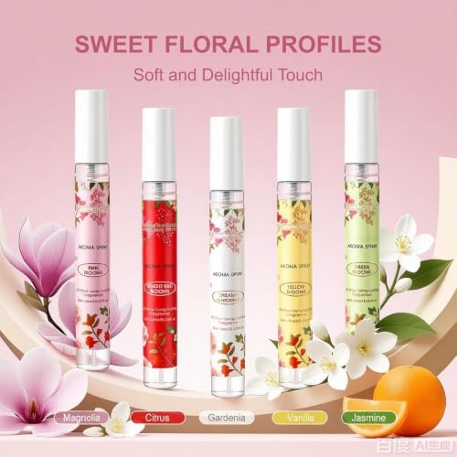 OFUN 5 Pack Mini Perfume Spray Set for Women, Travel Size