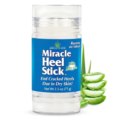 Miracle of Aloe Cracked Heel Balm Stick for Dry Feet - 2.5 oz Twist-Up