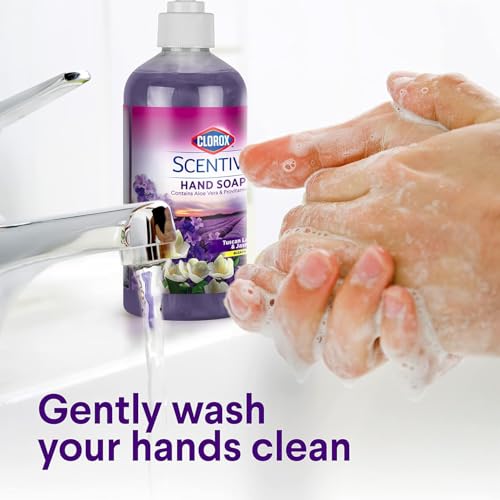 Clorox Scentiva Liquid Hand Soap, Tuscan Lavender & Jasmine Scent - Bleach-Free Scented Hand Hand Wash with Aloe Vera & Provitamin B5 for Kitchen or Bathroom, 14 Fl Oz - 2 Pack