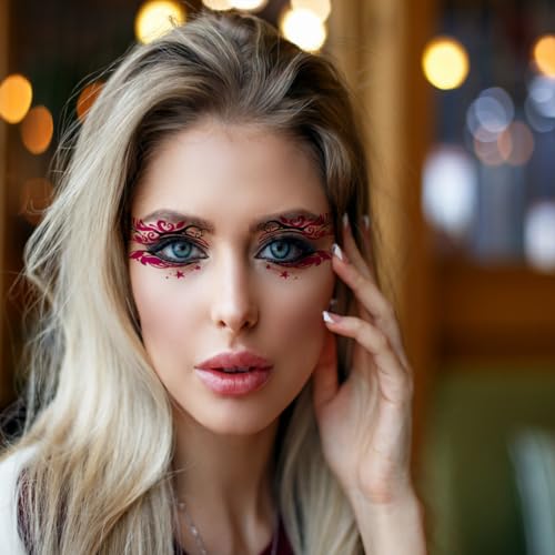 Eye Tattoo Stickers - 10 Pairs Face Eyeliner Party Makeup