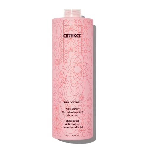 Amika Mirrorball High Shine Shampoo 1000ml - Boosts Shine & Softness