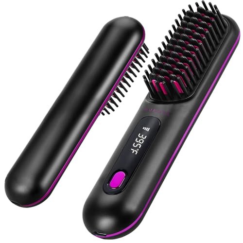 NUMOYA Go Brush Pro Cordless Hair Straightener - Portable Travel