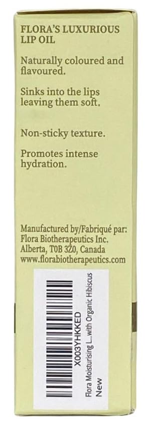 FLORA HIBISCUS LIP OIL | ORGANIC, PLANT-BASED | NOURISH | 10 ML | MADE IN CANADA