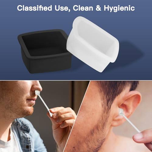 Nose Wax Kit Men, 100g Nose Hair Wax Kit with 40 Applicators (30-40 Uses)£¬Nose and Ear Hair Removal, 7-Min Charging and Fast Heating, 2 Silicone Liner, Smart Constant Temperature, Multi-Accessories