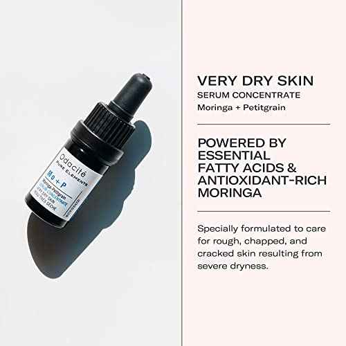 Odacit? Hydrating Serum Concentrate with Moringa + Petitgrain - Serum for Very Dry Skin - Face Oil Concentrate for Moisturizing & Hydrating Dry Skin or Chapped & Cracked Skin - 0.17 fl. Oz