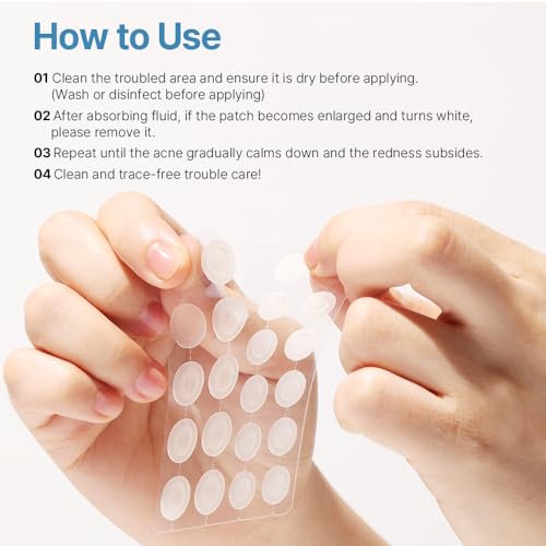 Ariul True AC Spot Cover Patch ? Hydrocolloid Acne & Pimple Patches with Niacinamide & Tea Tree, Invisible Cover, 110 Count (10mm x 60 + 12mm x 50)