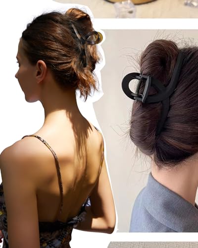 5 Inch Claw Clips for Thick Hair - Jumbo XL Matte Clips, 2 Pack