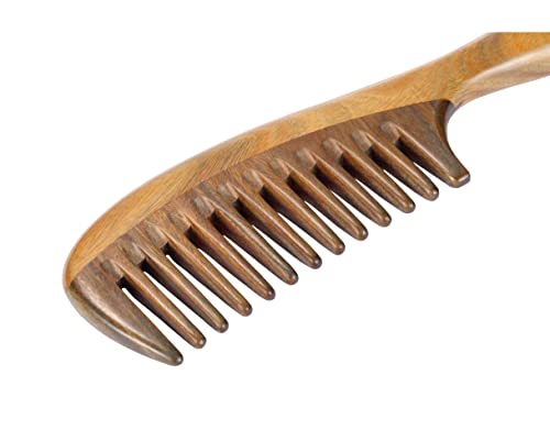 Sandalwood Wide Tooth Detangling Comb for Curly Hair