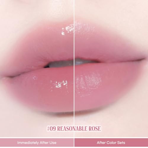 Peripera Ink Jellable Tint, Lip Stain, Korean Lip Tint, High Pigment Color, Longwear, Weightless, Moisutizing, Hydrating (009 REASONABLE ROSE)
