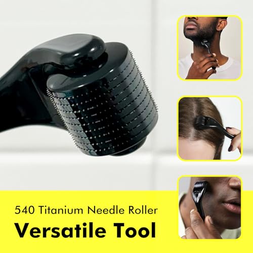 Titanium Derma Roller 540 Needles 0.3mm for Face & Hair