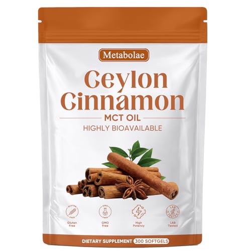 Ceylon Cinnamon Softgels with MCT Oil - 300 Capsules