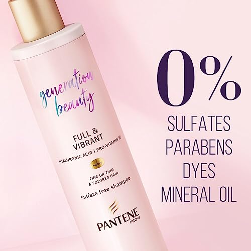 Pantene Generation Beauty Full & Vibrant Shampoo with Hyaluronic Acid, 9.6 Fl Oz