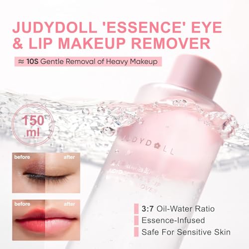 JUDYDOLL Eye & Lip Makeup Remover – Waterproof, Sensitive Skin