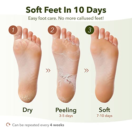 Purederm Exfoliating Foot Peeling Mask for Dry Cracked Feet - 3 Pairs