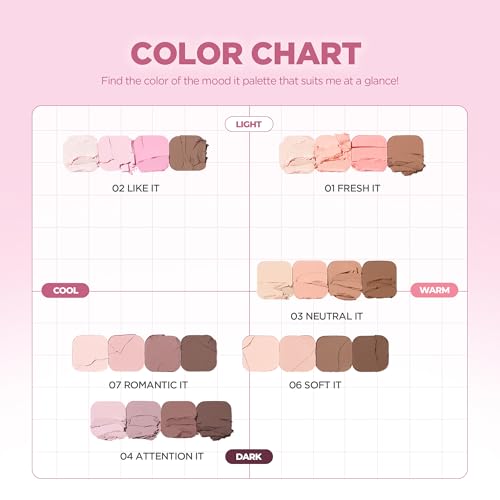 lilybyred Mood It Palette - 4-Shade Korean Eyeshadow for Daily Wear