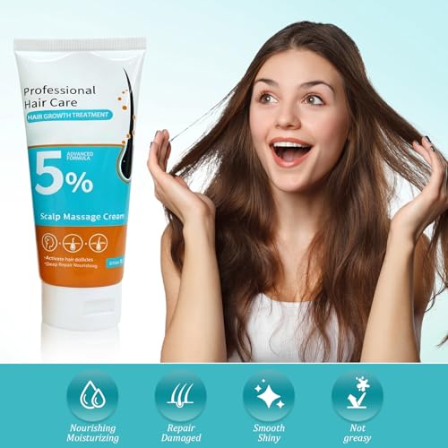 5% Minoxidil Hair Growth Scalp Massage Cream, Anti Loss Treatment for