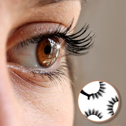 3D Faux Mink False Eyelashes - 5 Pairs, Black