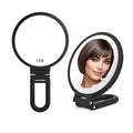 Stianiiie Black 1X/15X Double Sided Travel Handheld Mirror for Makeup & Grooming