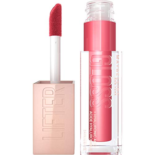 Maybelline Lifter Gloss, Hydrating Lip Gloss with Hyaluronic Acid, High Shine for Plumper Looking Lips, Opal, Pink Neutral, 0.18 Ounce