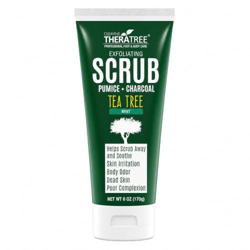 Tea Tree Oil Charcoal Body Scrub with Peppermint - 6 oz