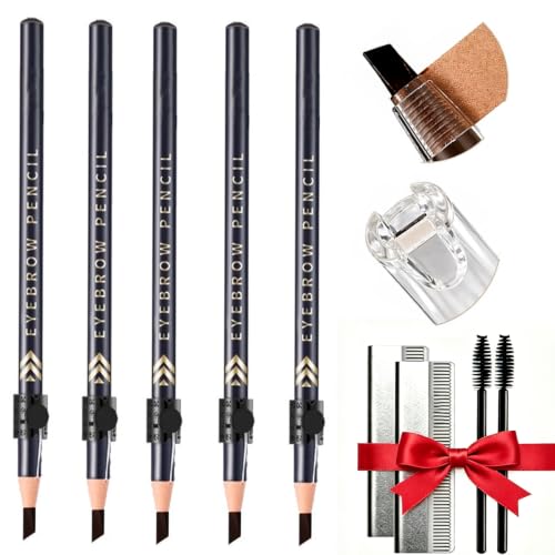 5-Pack Pull String Eyebrow Pencil Set – Black