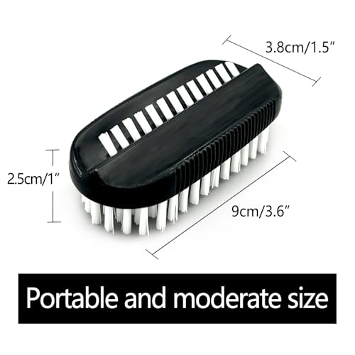 Two-Sided Nail Brush for Cleaning Fingernails - 4 Pack