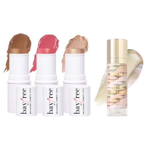 KIMUSE Multi Stick Trio Face Makeup & Hydrates, Balances & Nourishes Skin, Natural Finish Color Correcting Facial Serum