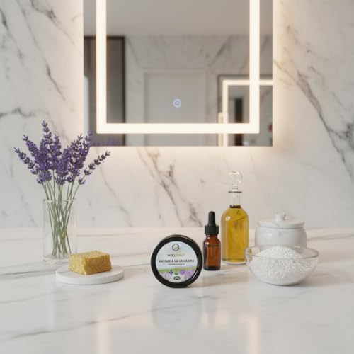 Beeswax balm - Lavender lip balm and hand salve skin moisturizer. Soothing Aromatherapy, Dry Skin Relief (1oz)