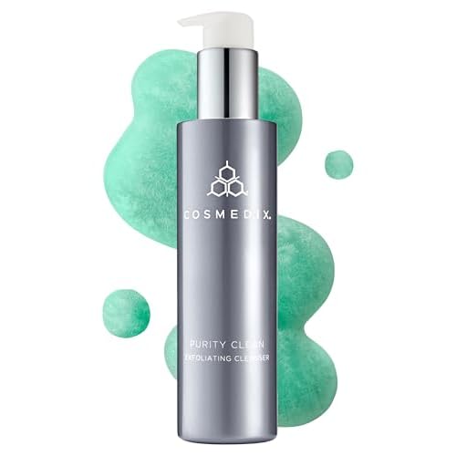 COSMEDIX Purity Clean Exfoliating Facial Cleanser ? Moisture-Rich Rejuvenating Face Wash for Fine Lines & Uneven Skin Tone ? Essential Oils for Radiant, Even Complexion ? 150 ml / 5 fl oz