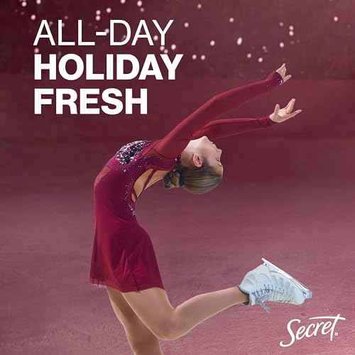 Secret Fresh Antiperspirant Deodorant for Women, 72hr Breathable Odor Protection with Pro-Hyaluronic Acid, Holiday Invisible Solid, Champagne Blush with Berries, Sugared Rim & Rose Petals Scent, 2.6oz