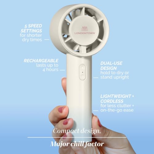 LONDONTOWN Cool Set Nail Fan - 5-Speed Rechargeable Dryer