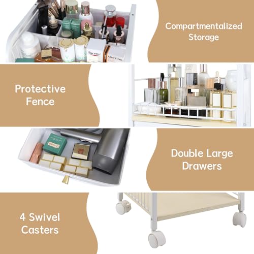 YGJT Makeup Organizer with Drawers & Jewelry Storage