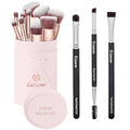 Kabuki Makeup Brush Set with Eyebrow Brush Set