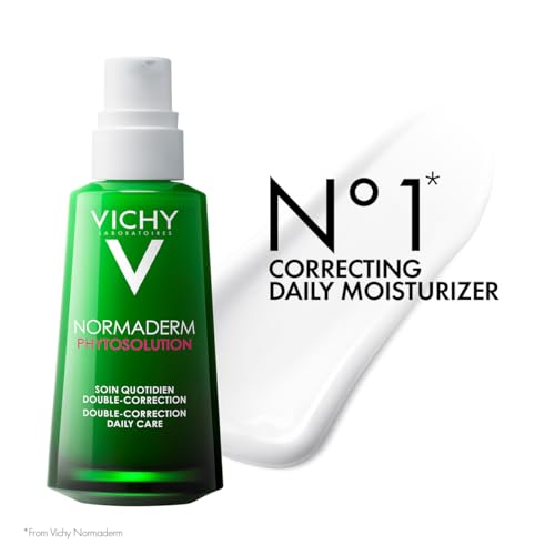 VICHY Normaderm Acne Control Daily Moisturizer, Oil Free Acne Moisturizer For Face, Max Strength 2% Salicylic Acid + Hyaluronic Acid + Vitamin C, Targets Blackheads, Blemishes & Enlarged Pores