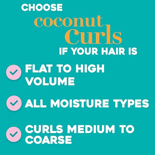 OGX Locking + Coconut Curls Air Dry Cream - Frizz-Control Hair Cream, 6 oz