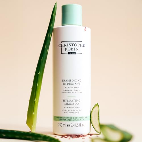 Christophe Robin Hydrating Shampoo With Aloe Vera - Lightweight Ultra-Hydrating - for Dry, Dull Hair 8.4 fl. oz