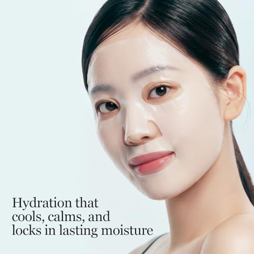 ROUND LAB 1025 Water Gel Hydration Mask(10ea) | Hydration locking, Cooling, Rejuvenating, Easy layering, Unscented for sensitive skin (10ea)