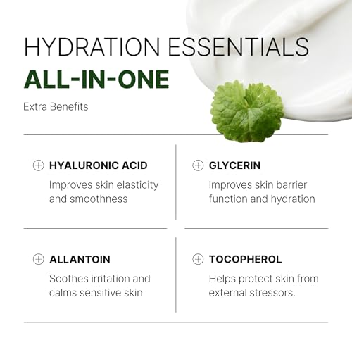 Cica Face Moisturizer with Pro-Vitamin B5 ? Daily Hydrating Cream for Dry and Delicate Skin ? With Panthenol, Squalane & Glycerin ? Lightweight Skin Barrier Support, Day & Night, 2.2 Fl Oz.