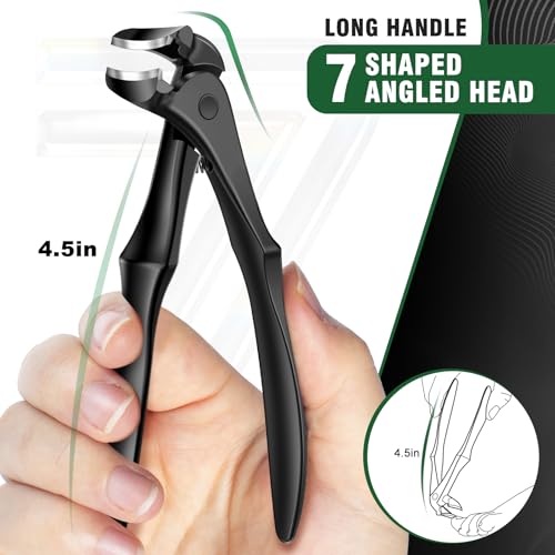 Toenail Clippers for Seniors & Thick Nails - 6PC Set with Long Handle