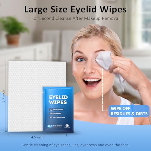 ProCIV Eyelid Wipes - Tea Tree Oil Eye Cleansing Cloths (30-Pack)