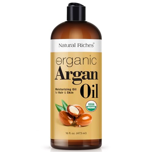 Organic Argan Oil 16oz - Cold Pressed Hair & Skin Moisturizer
