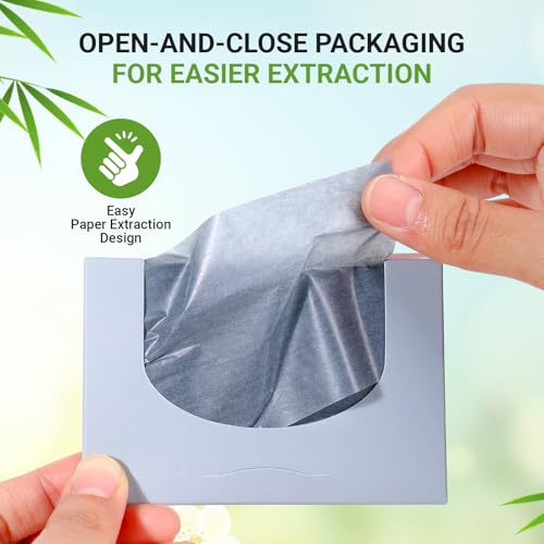 Bamboo Charcoal Oil Blotting Sheets - 1000 Sheets