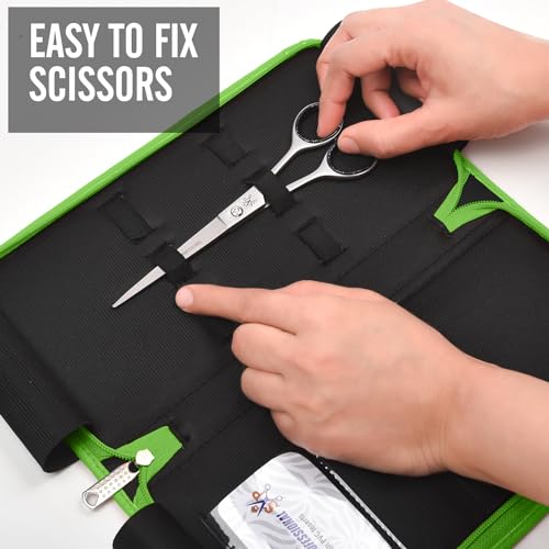 Leather 5-Scissor Storage Case for Hairstylists