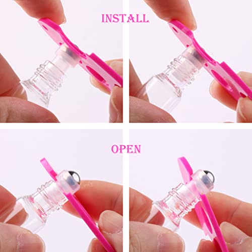 24 Pack Refillable 5ml Glass Roller Bottles for Essential Oils & Perfume - Clear with Stainless Steel Rollers, Caps, Funnels & Droppers