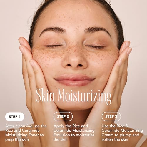 The Face Shop Korean Rice Skincare Duo ? Rice Extract Double Hydration Lotion & Moisturizer for Dry to Normal Skin