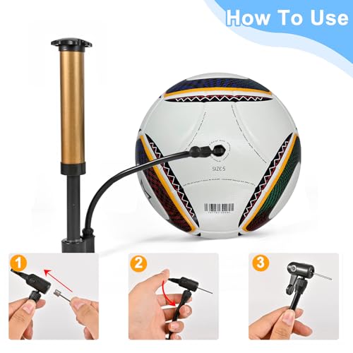 Size 5 Soccer Ball with Pump - Waterproof PU Leather