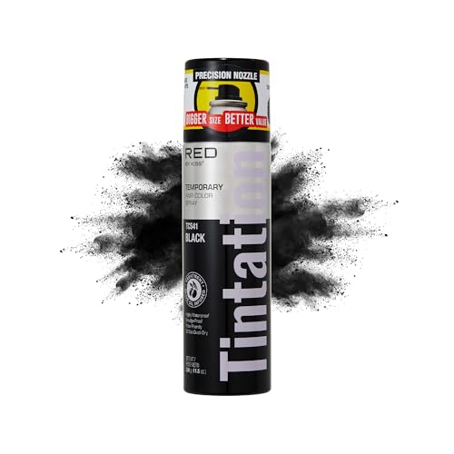 RED by Kiss Temporary Hair Color Spray - Black, 11.5oz