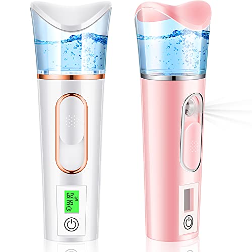 Nano Mist Sprayer with Skin Analyzer - 2 Pack USB Rechargeable