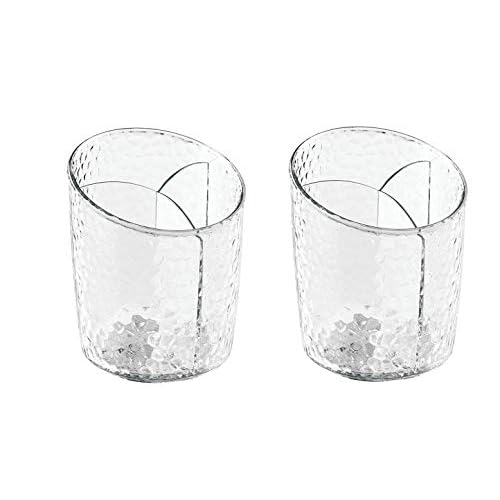 InterDesign Rain Cosmetic Organizer Cup for Vanity Cabinet, Clear